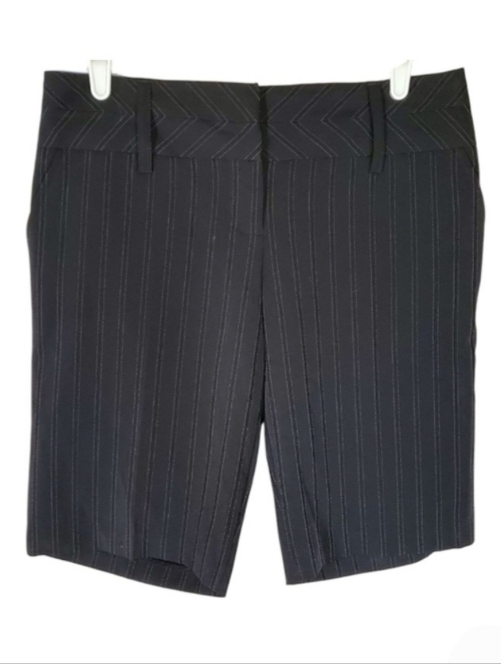 2031 * A. Byer Pinstipe Shorts Black White Size 9 Vintage 90s Y2K